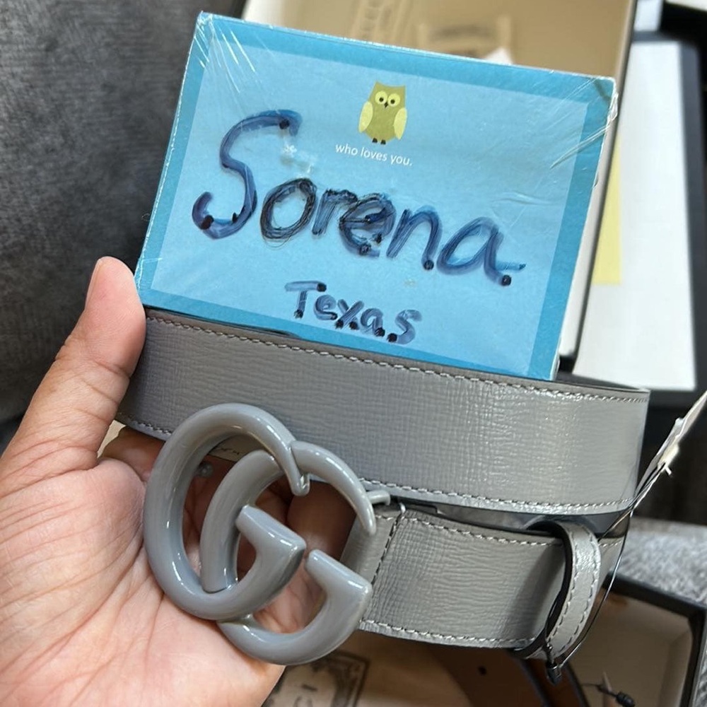 Gucci Gray GG Belt size 105